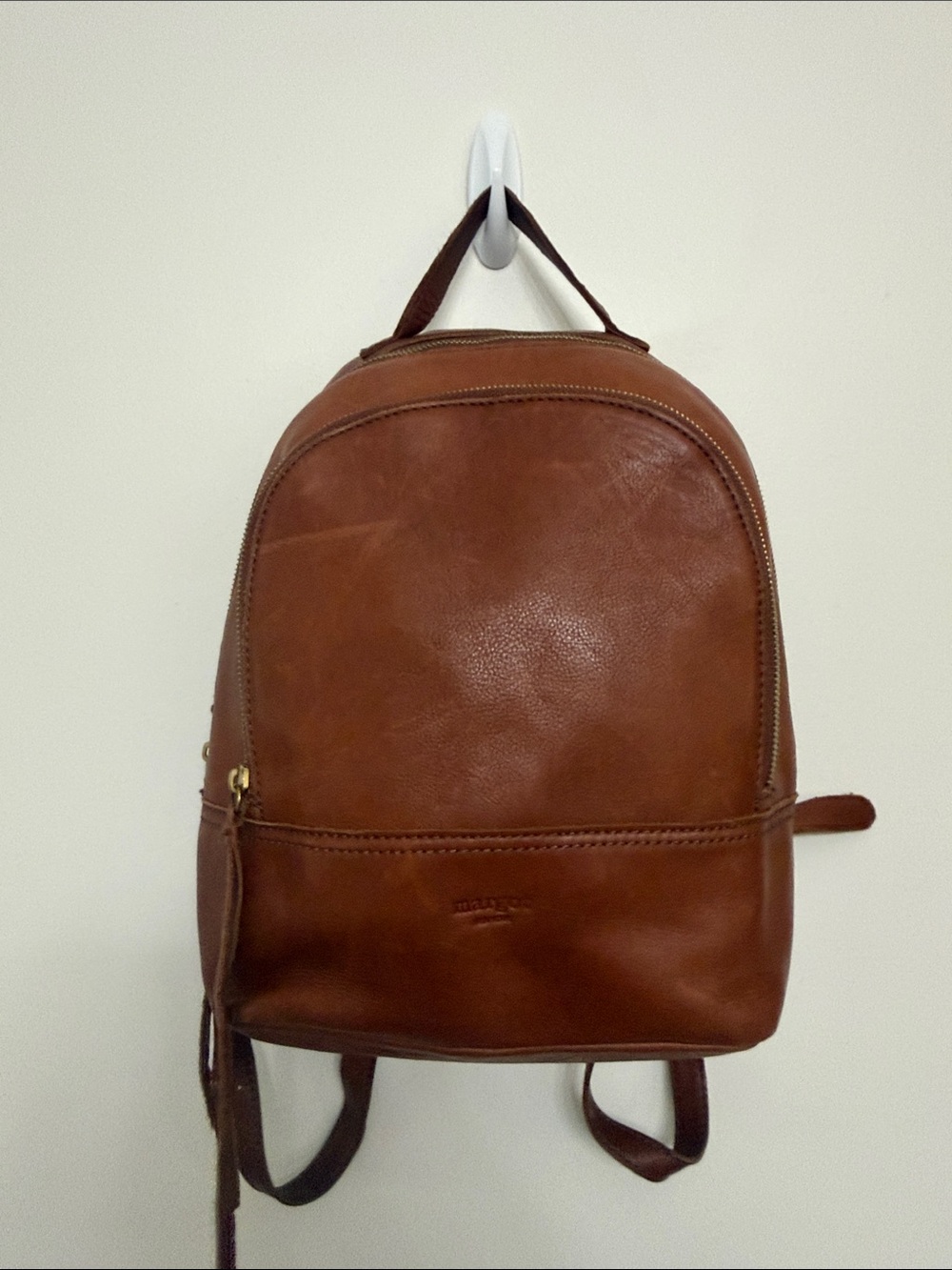 Margot New York Brown Leather Mini Backpack purse